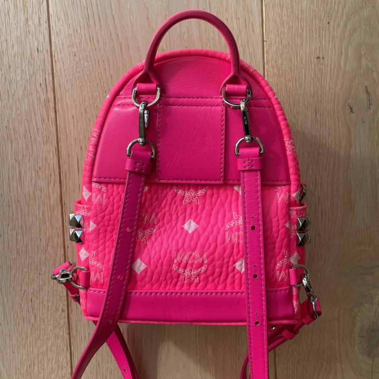 Mini pink mcm backpack on sale