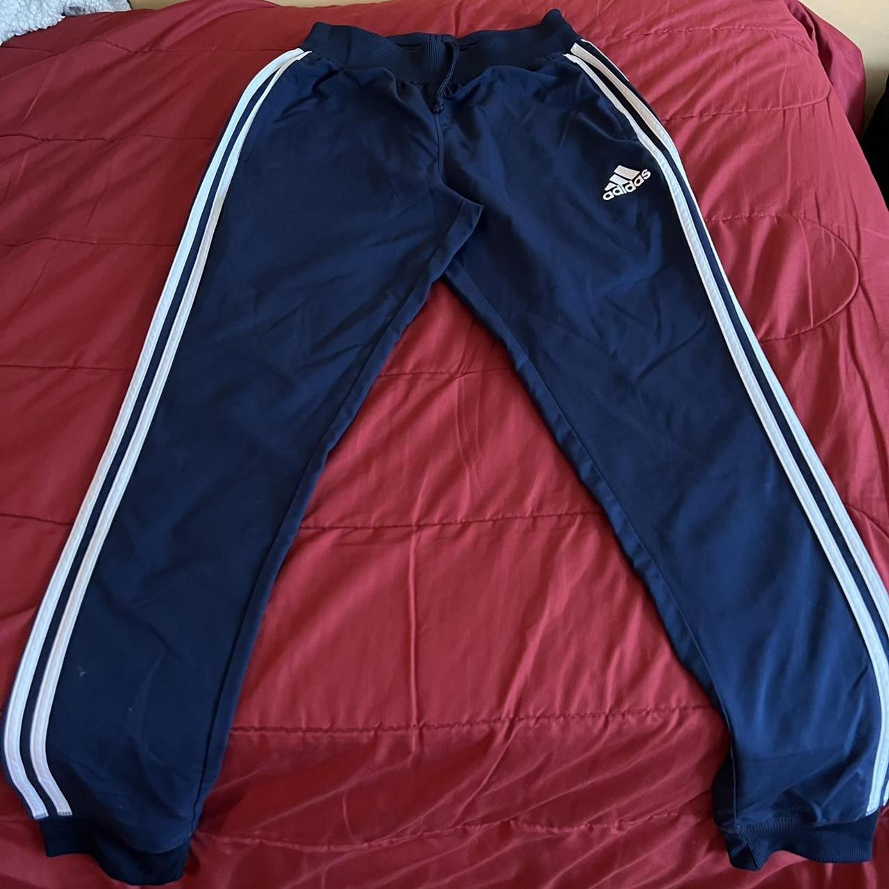 Adidas training sweatpants in navy. Parachute pants... Depop