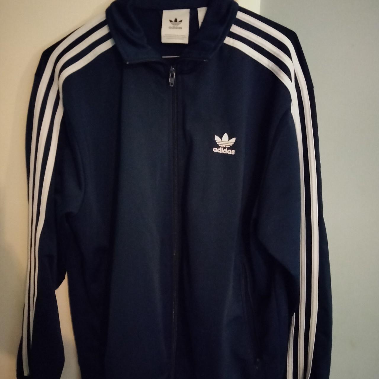 Navy Adidas originals track top. Great condition.... - Depop