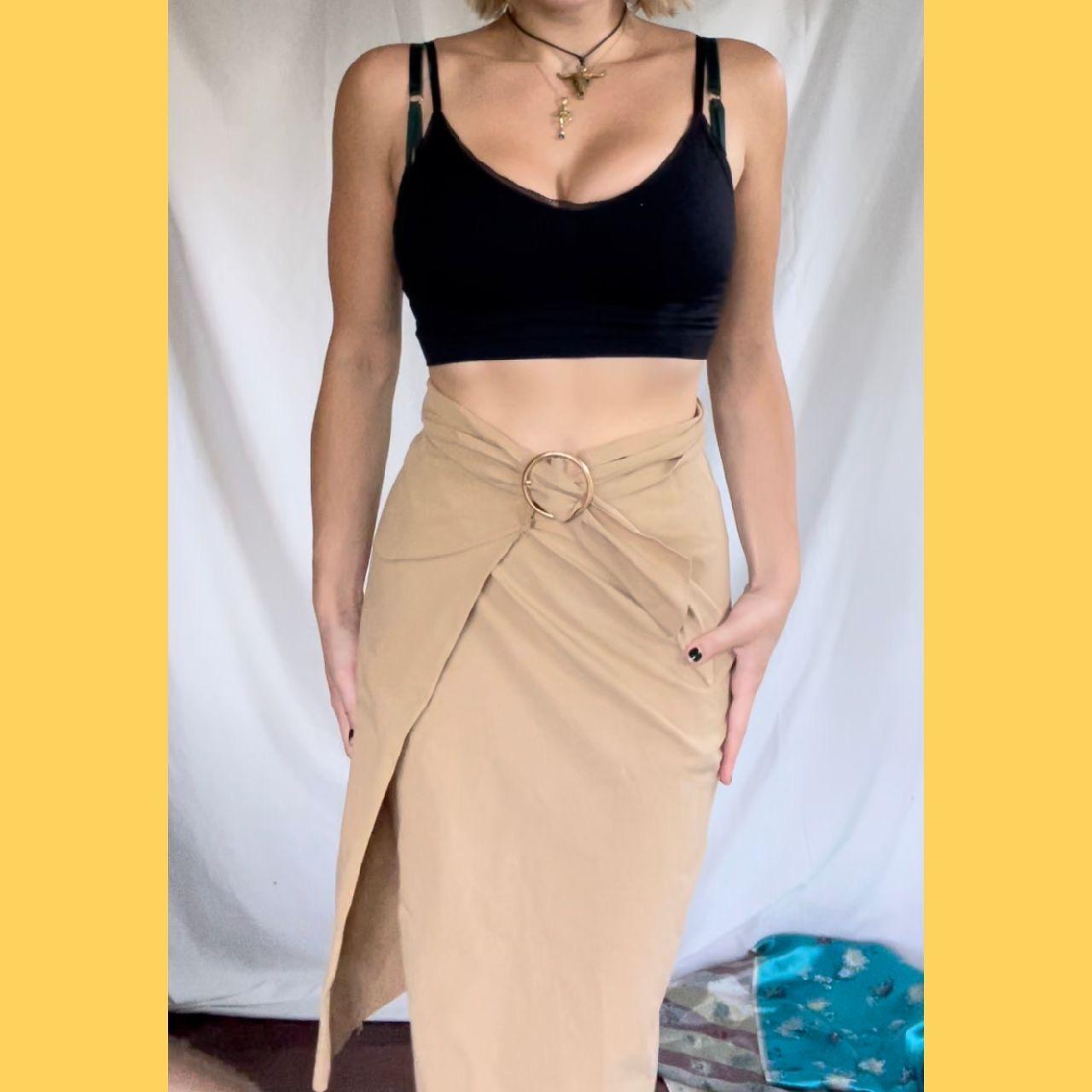 スカート PRADA Woman Skirt Gold P120WR16NQ F0056 Prada Gold midi skirt with sequins | TheDoubleF