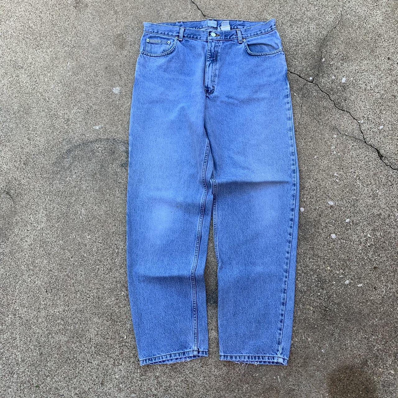 90s Vintage Calvin Klein CK easy fit double stone... - Depop