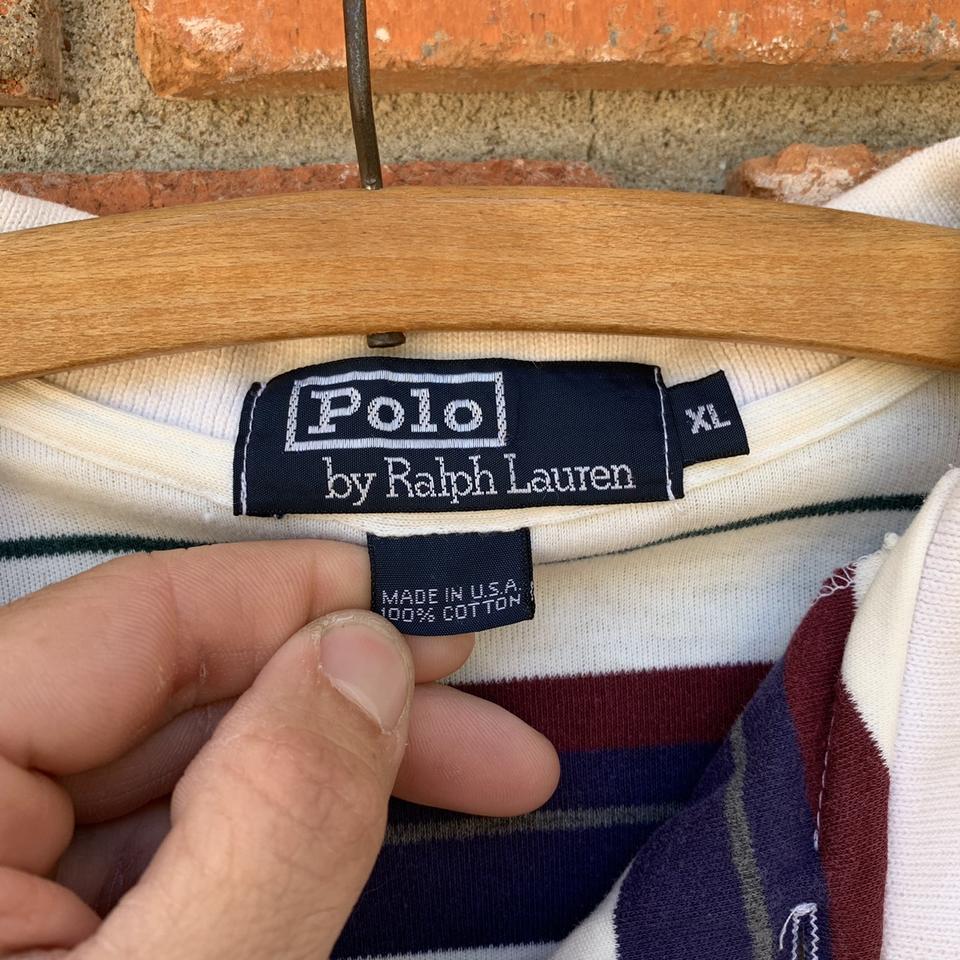 90s Vintage Polo Ralph Lauren made in usa button... - Depop