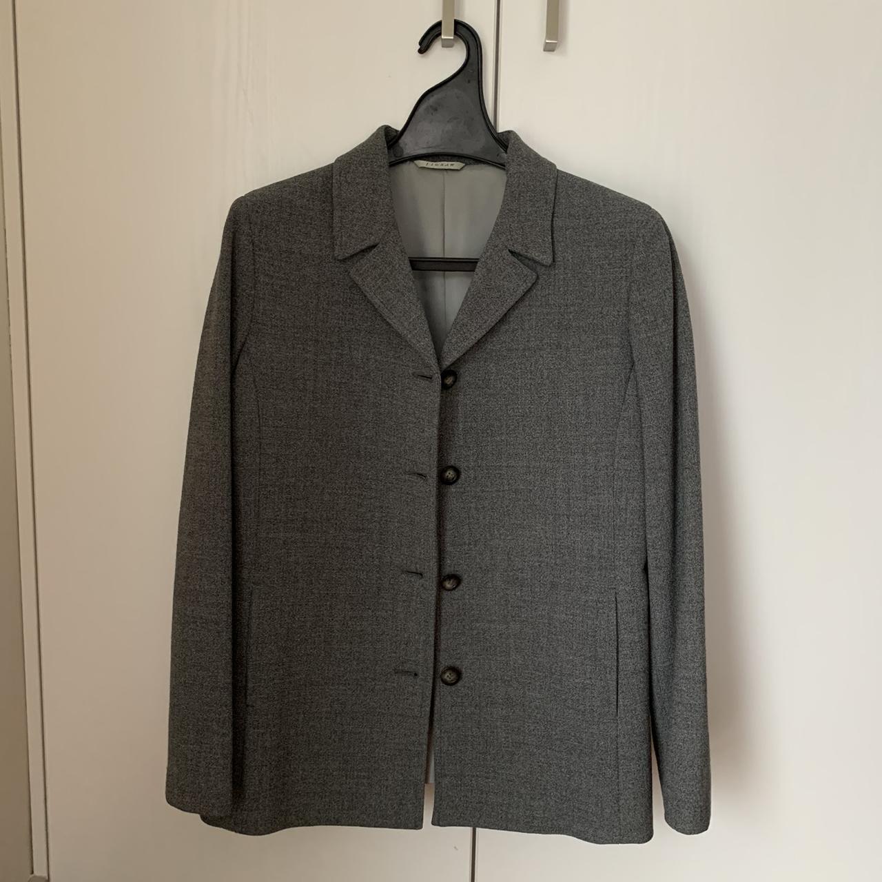 Vintage Wool-blend Grey Blazer from Jigsaw *SEE... - Depop