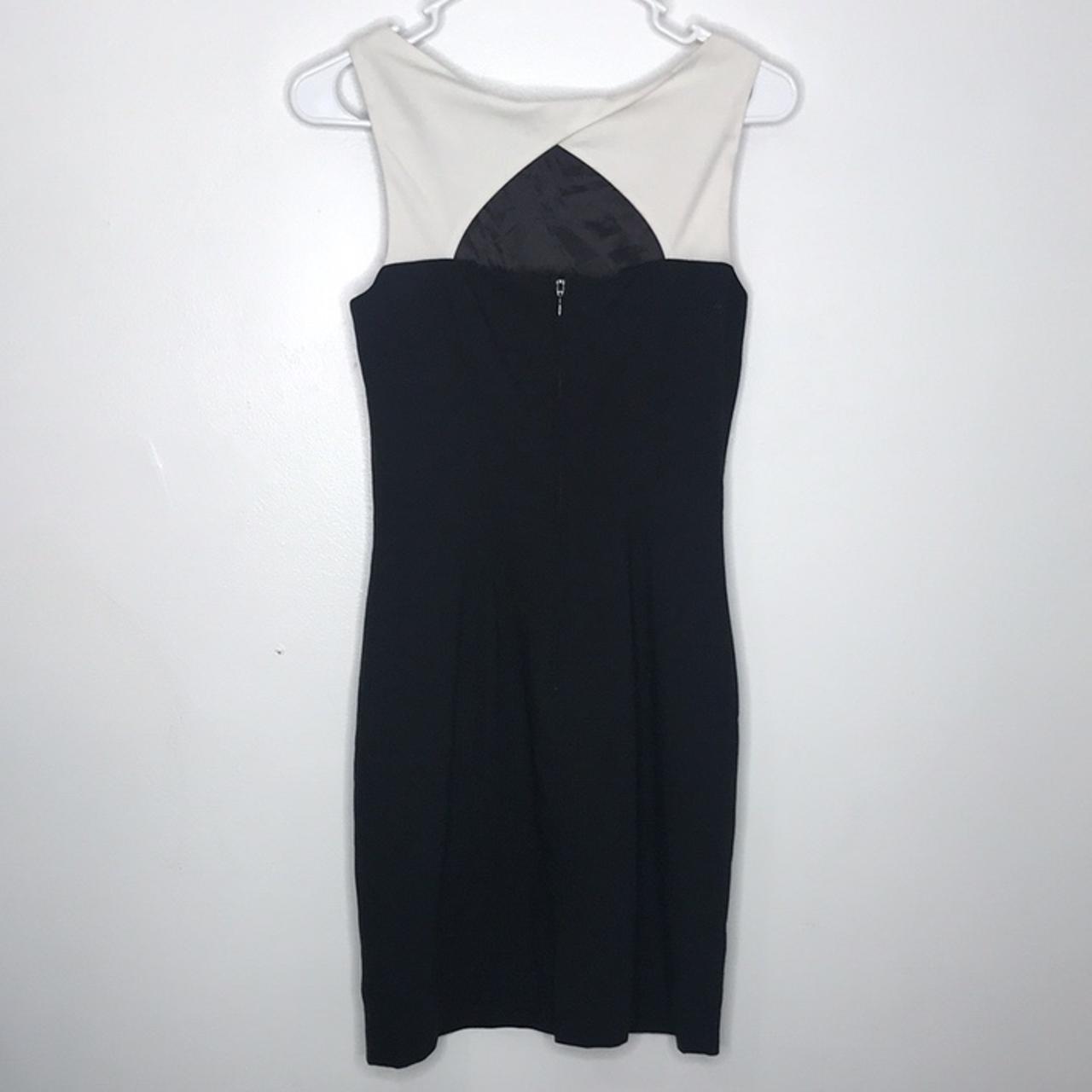 H&M Black and White Keyhole Dress. Size 4. Gently... - Depop