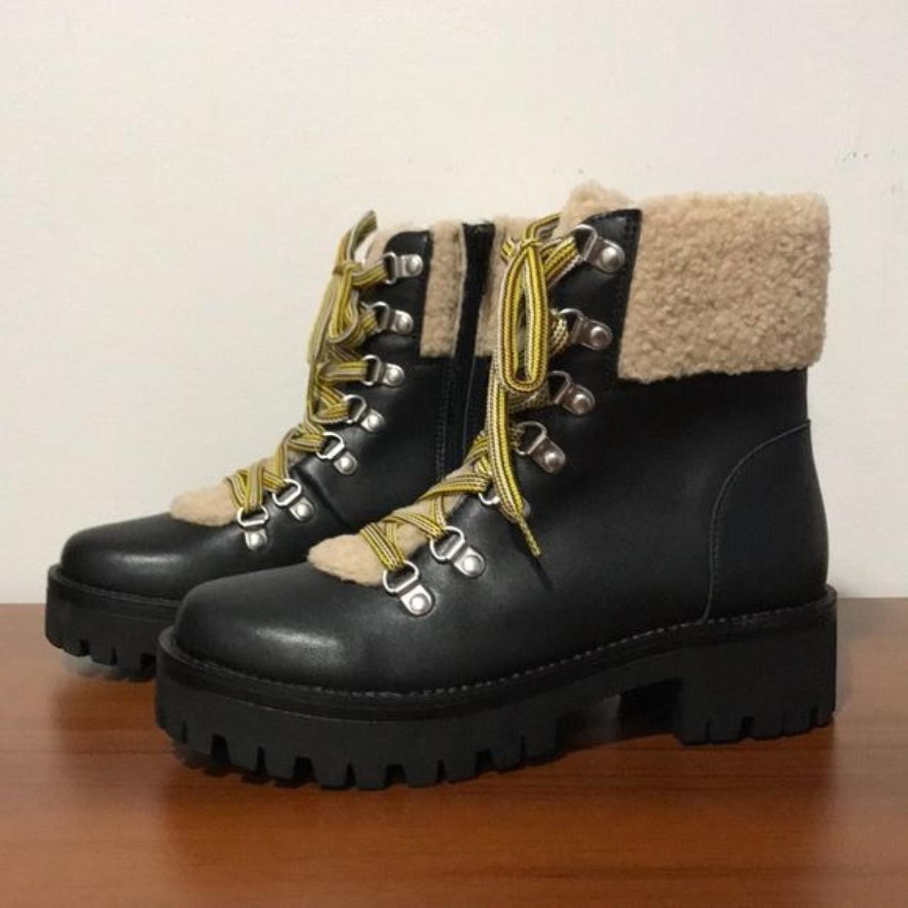 Steve Madden Zipper Lace Up Aniko Ankle Boots in... - Depop