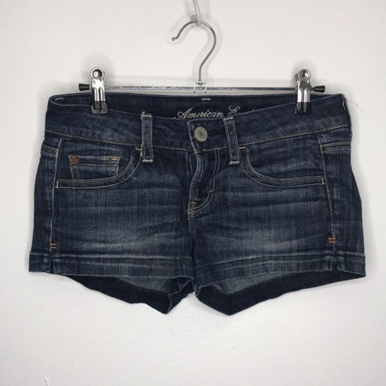 American Eagle Stretch Denim Shorts Size 0 Color is... - Depop