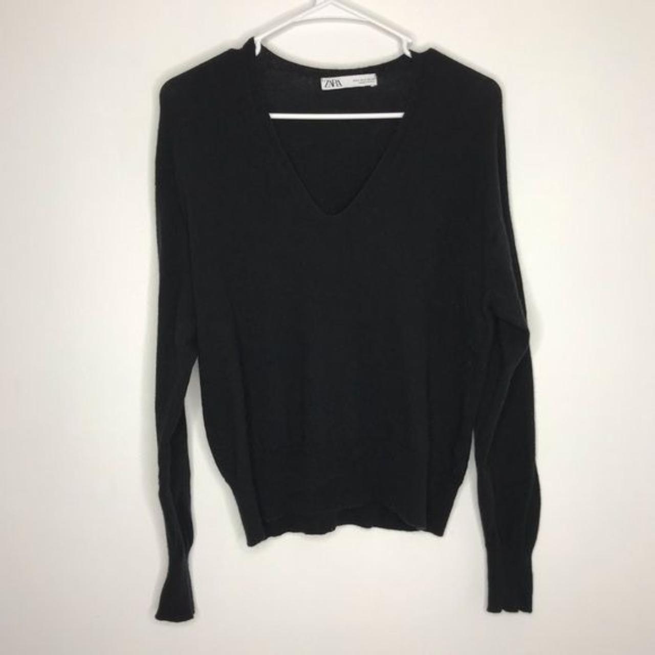 Zara Women's Black Jumper | Depop