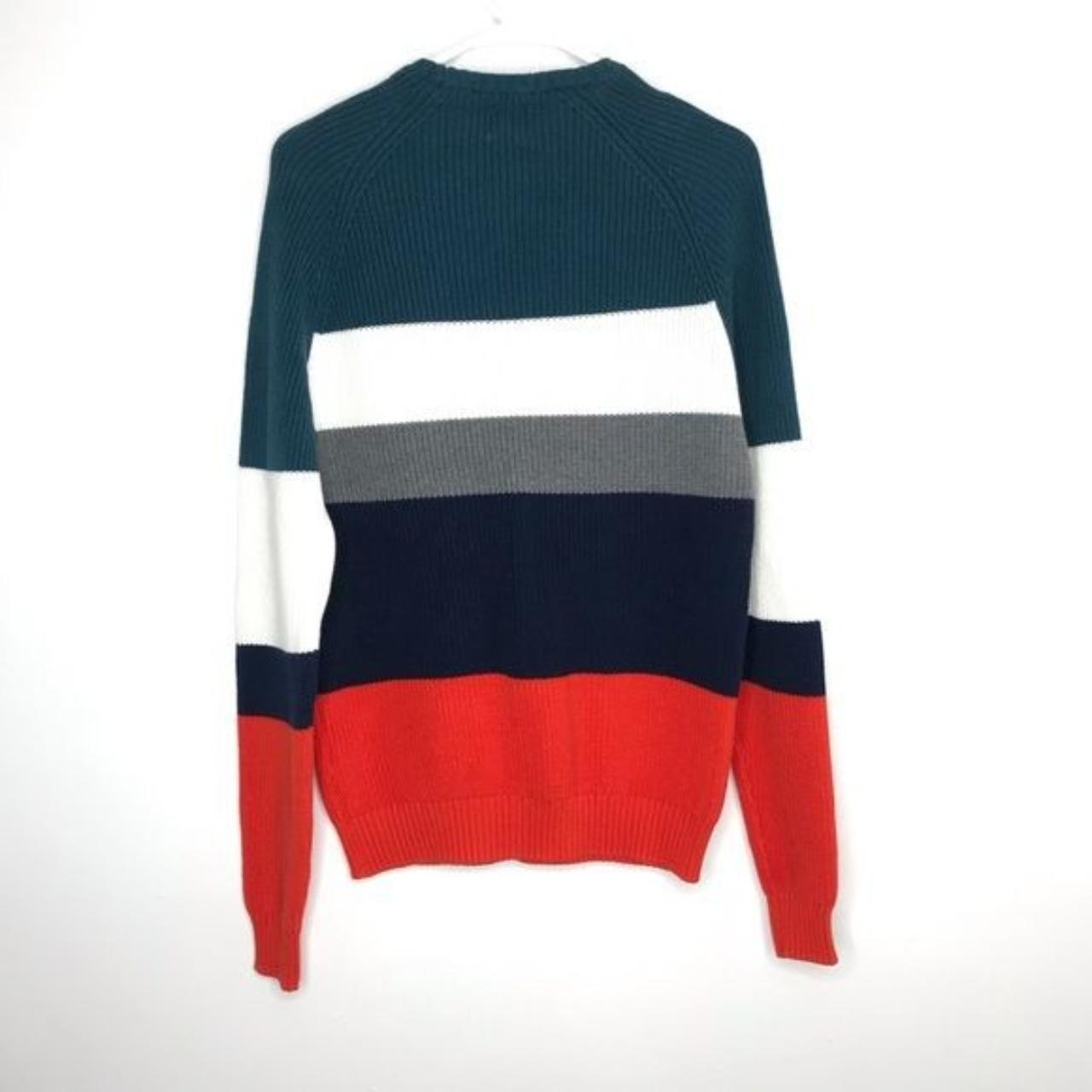 Zara Women's Red and Blue Jumper | Depop