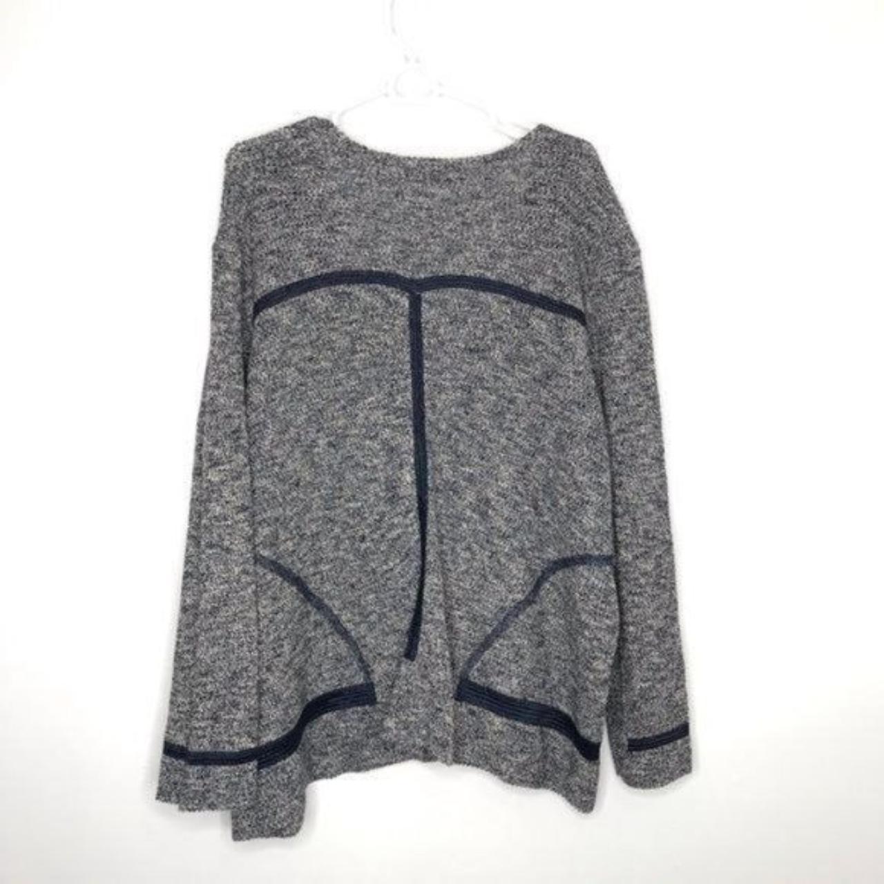 Nic+Zoe Plus Women's Grey and Blue Cardigan | Depop