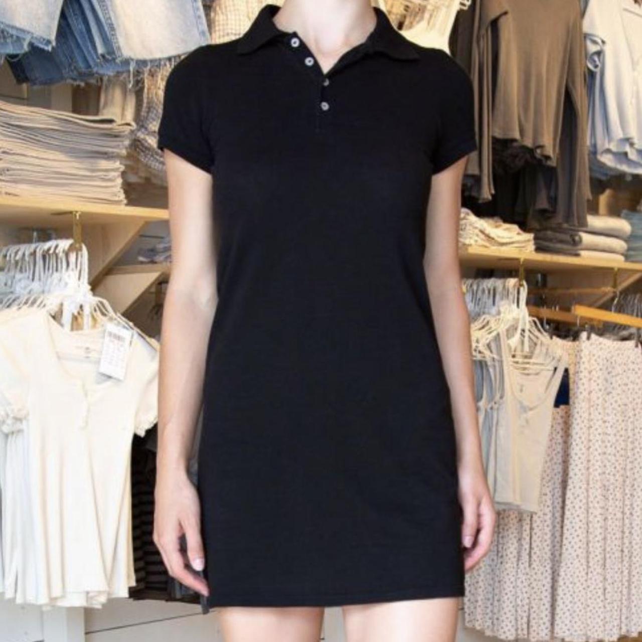 Brandy Melville Caroline Polo Dress in Black (New... Depop