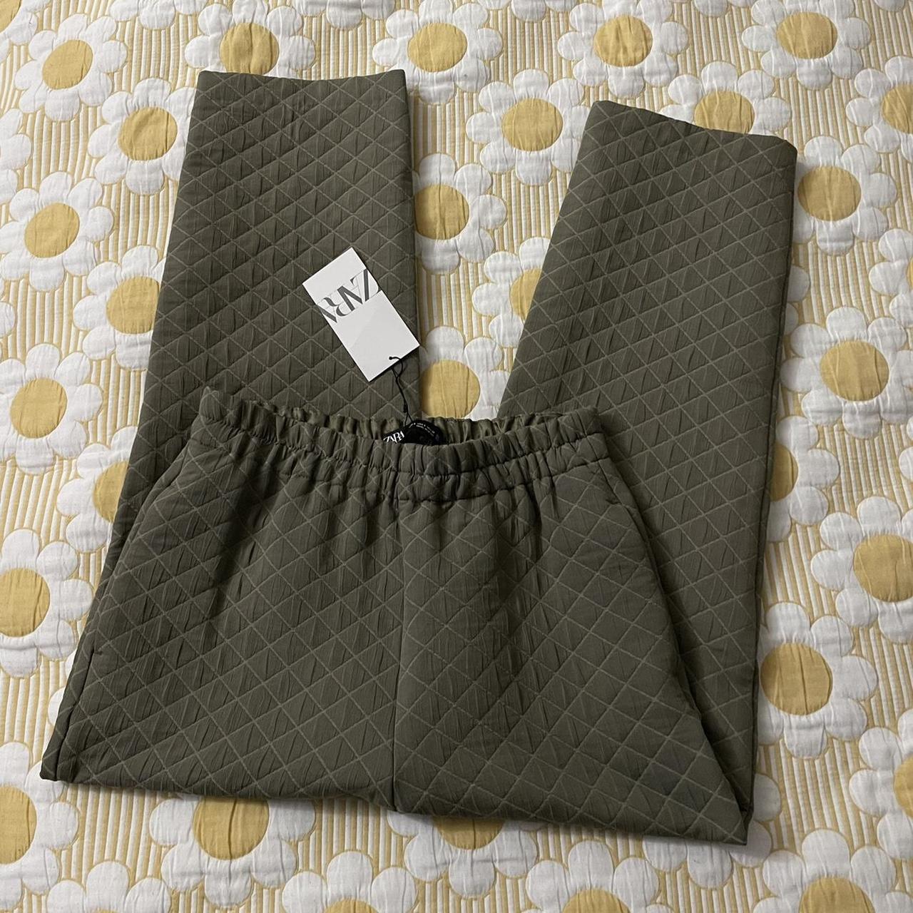 zara quilted pants