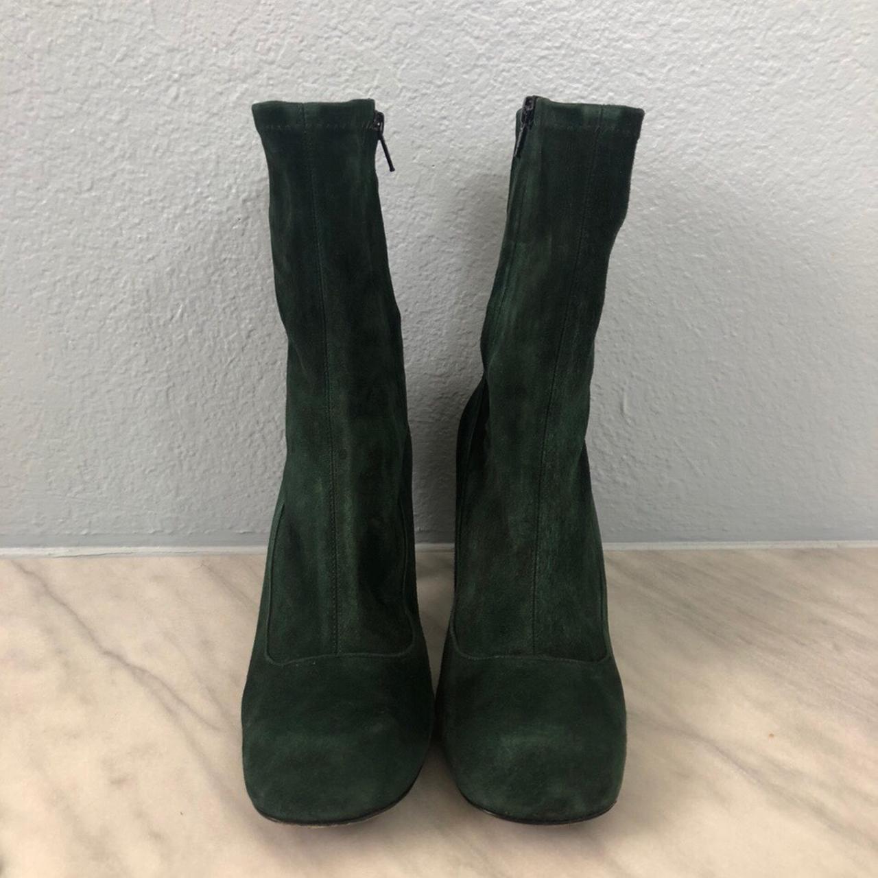 emerald green suede heels