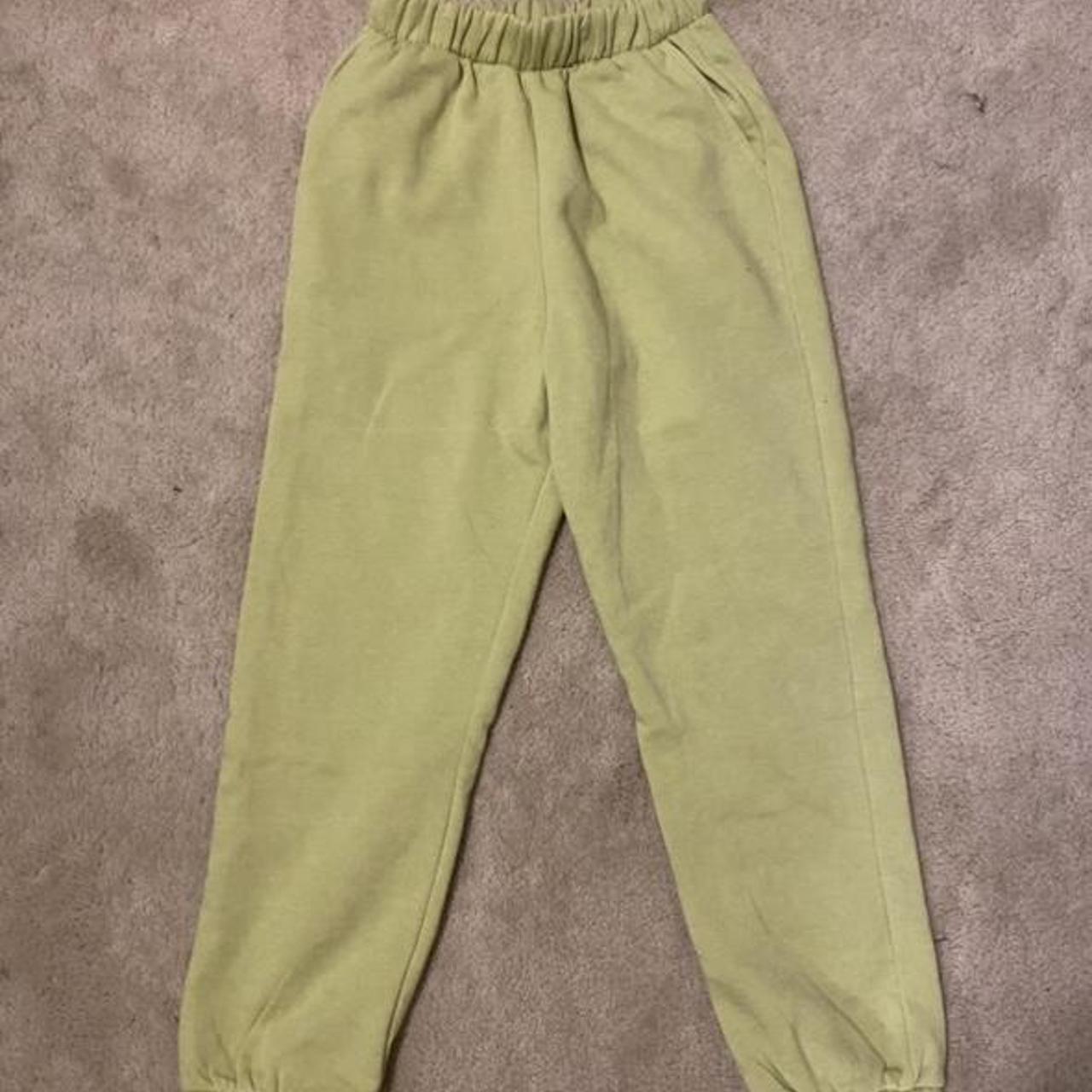 New Zara plush jogging pant apple green with tags... Depop