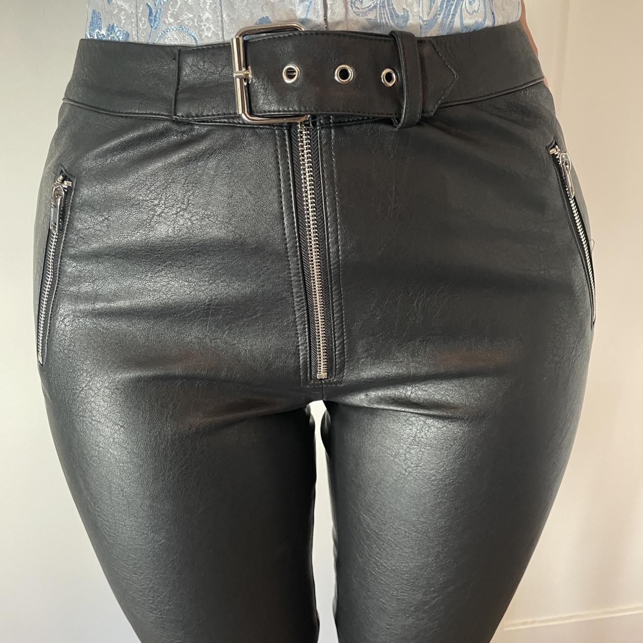 Danielle guizio belted leather on sale pants