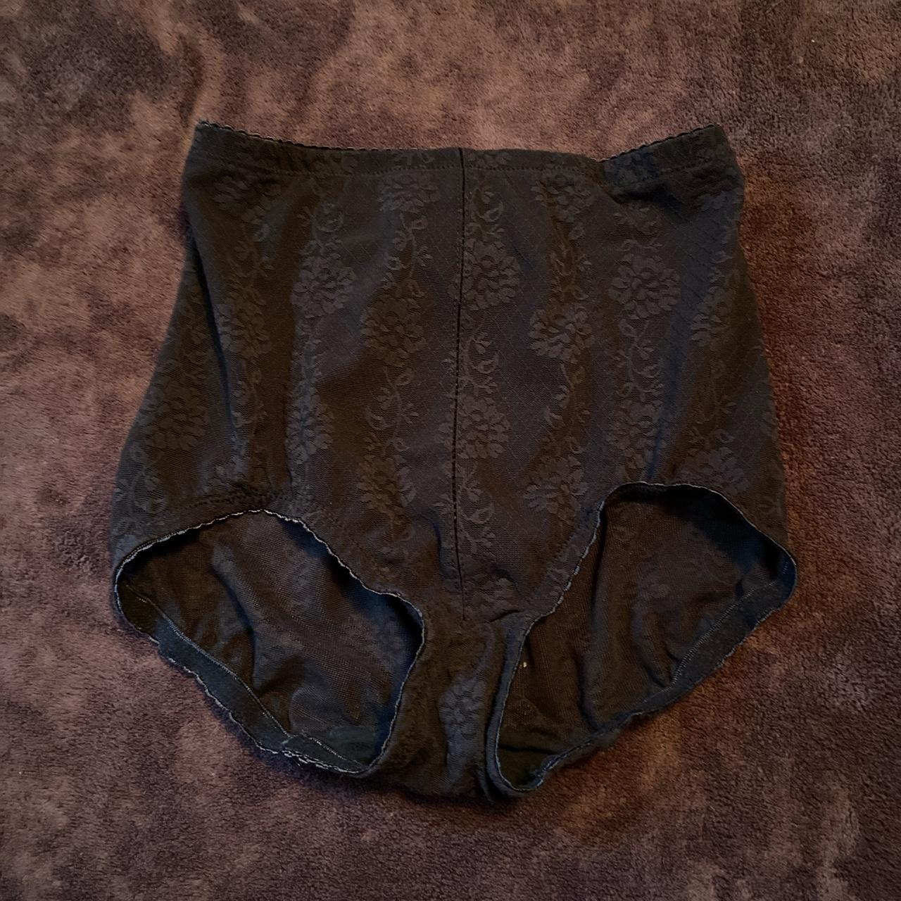 black floral lace underwear aken without and with... - Depop