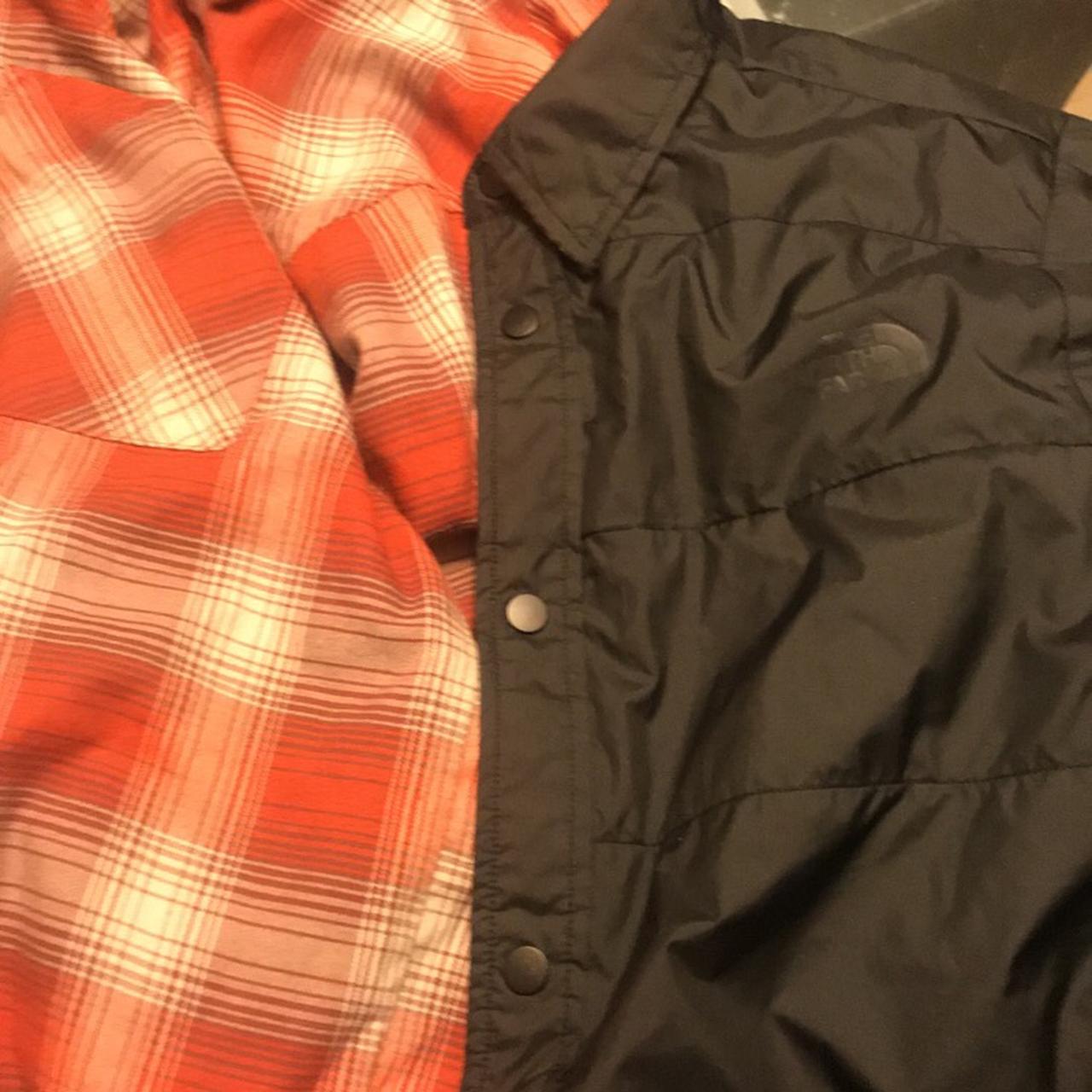 North face reversible online flannel jacket