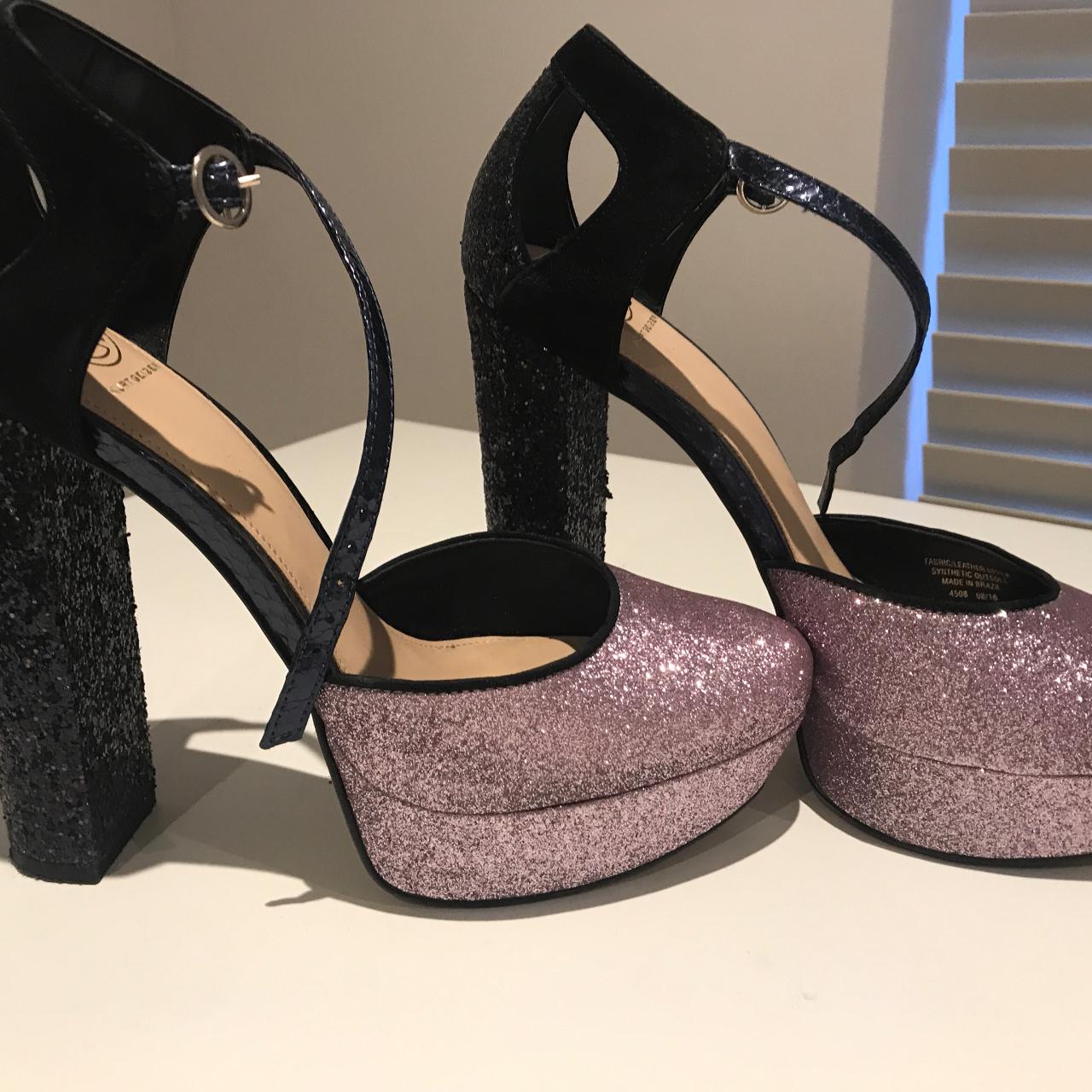 KURT GEIGER PURPLE BLACK DAZZLE WORN Depop