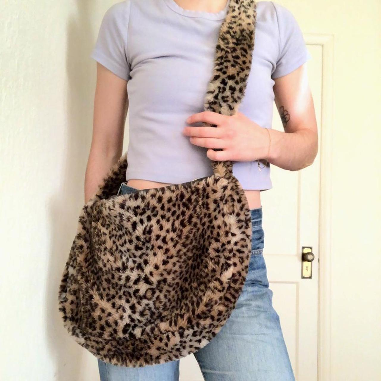 The ultimate UNIF dupe leopard print fuzzy crossbody... - Depop