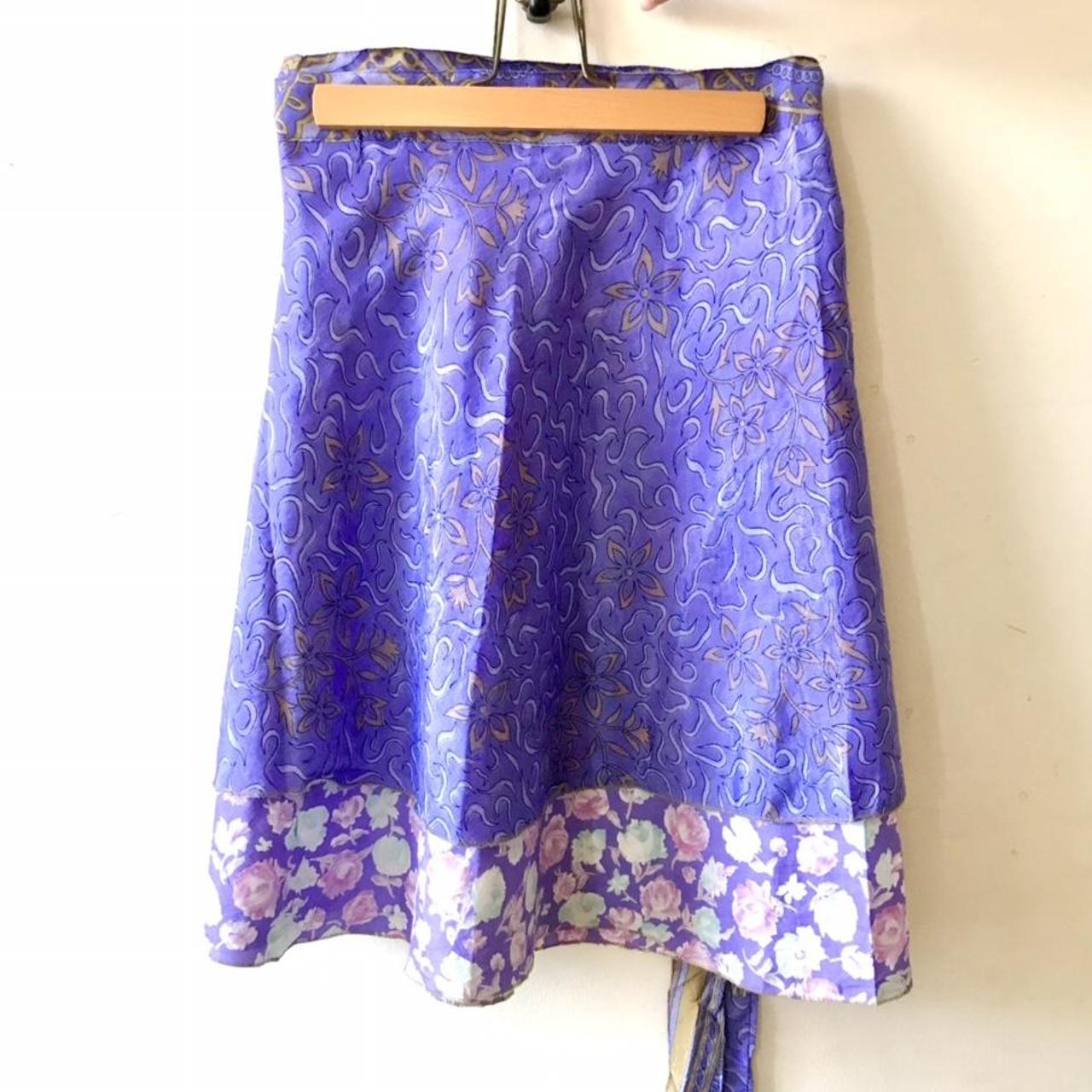 Reversible mini wrap skirt Beautiful wrap skirt... - Depop