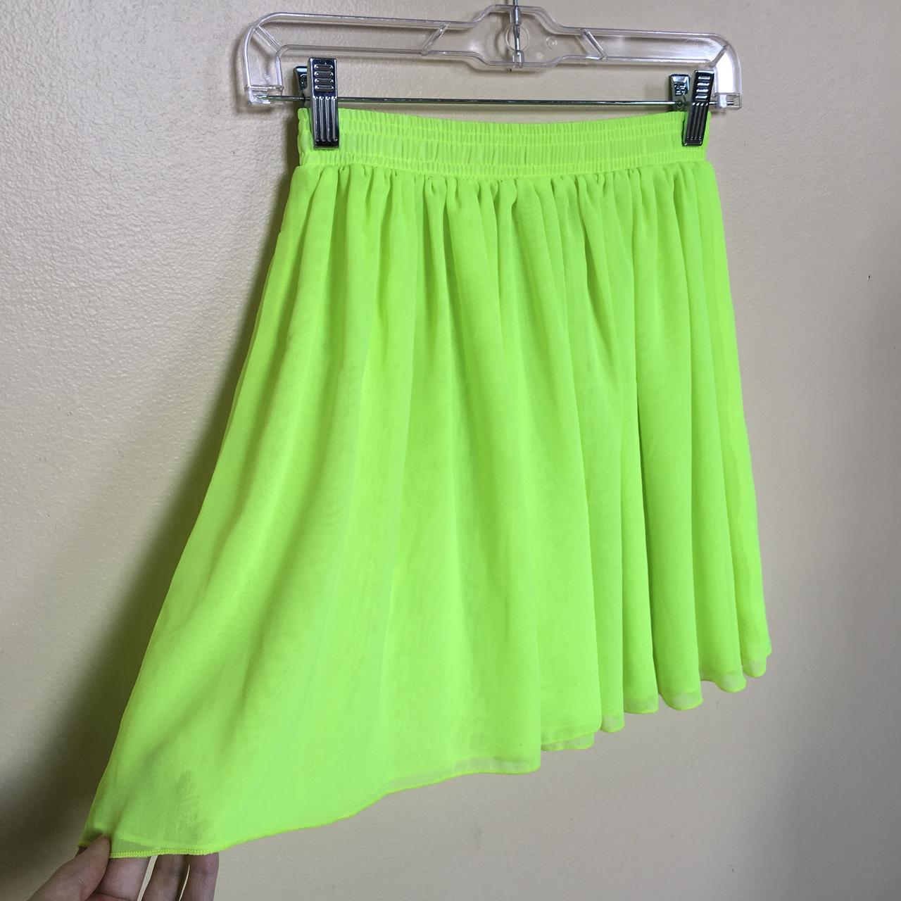 American Apparel Women's Yellow Skirt Depop