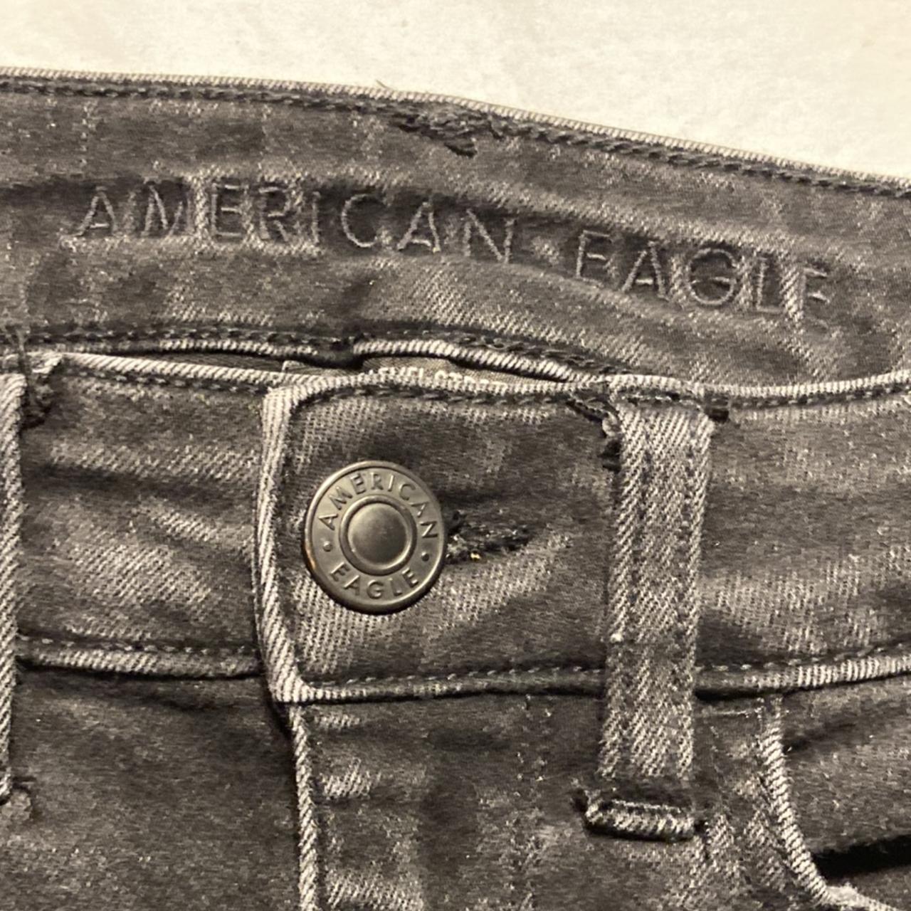 black ripped American eagle skinny jeans. original - Depop
