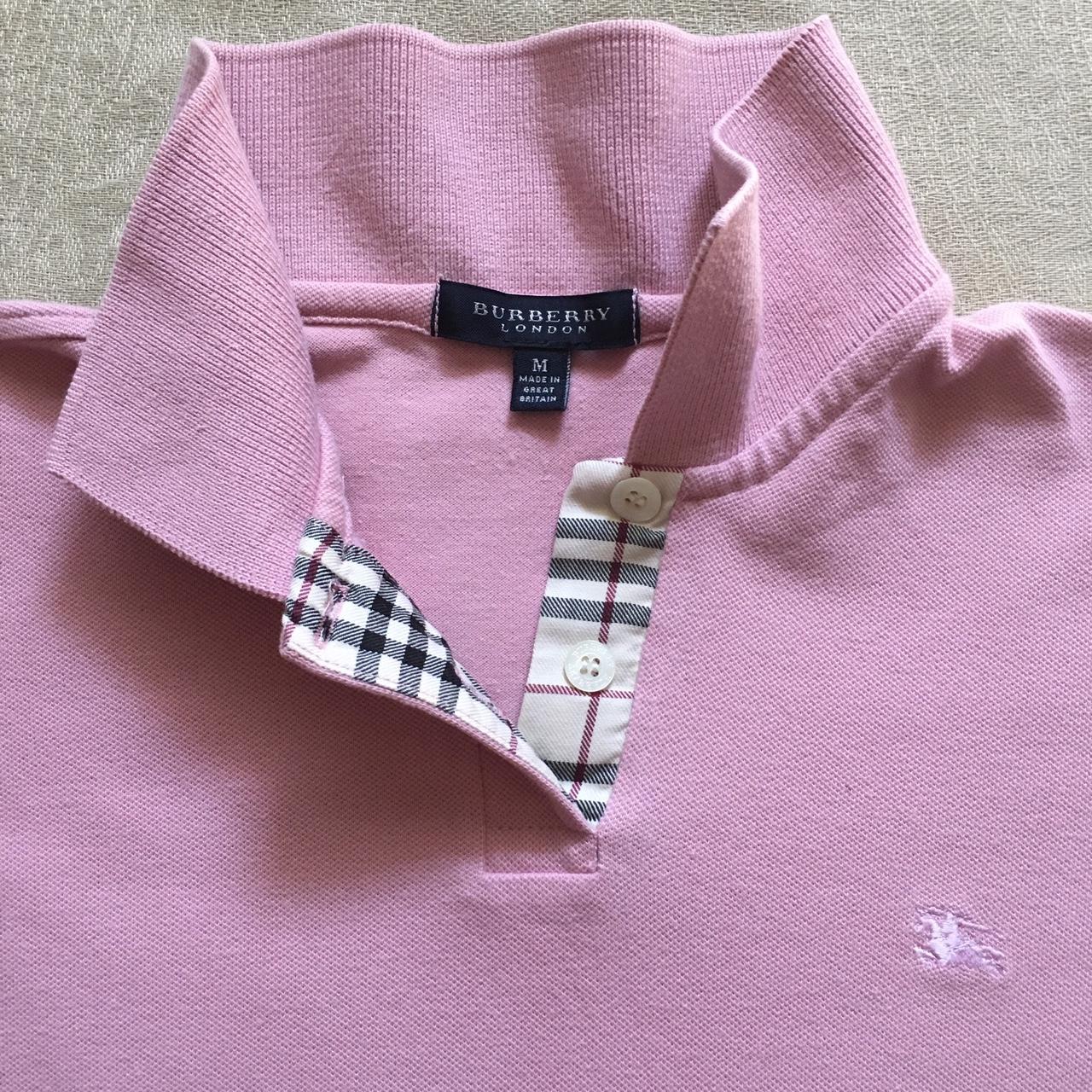 Burberry pink pique Size M slim fit, Depop