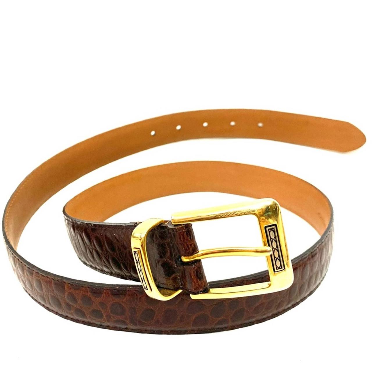 Women S Brown And Gold Belt Depop