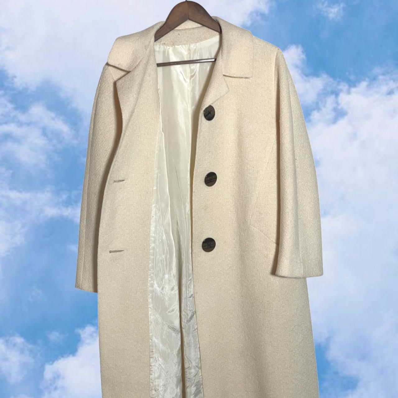 Cream pea coat on sale womens