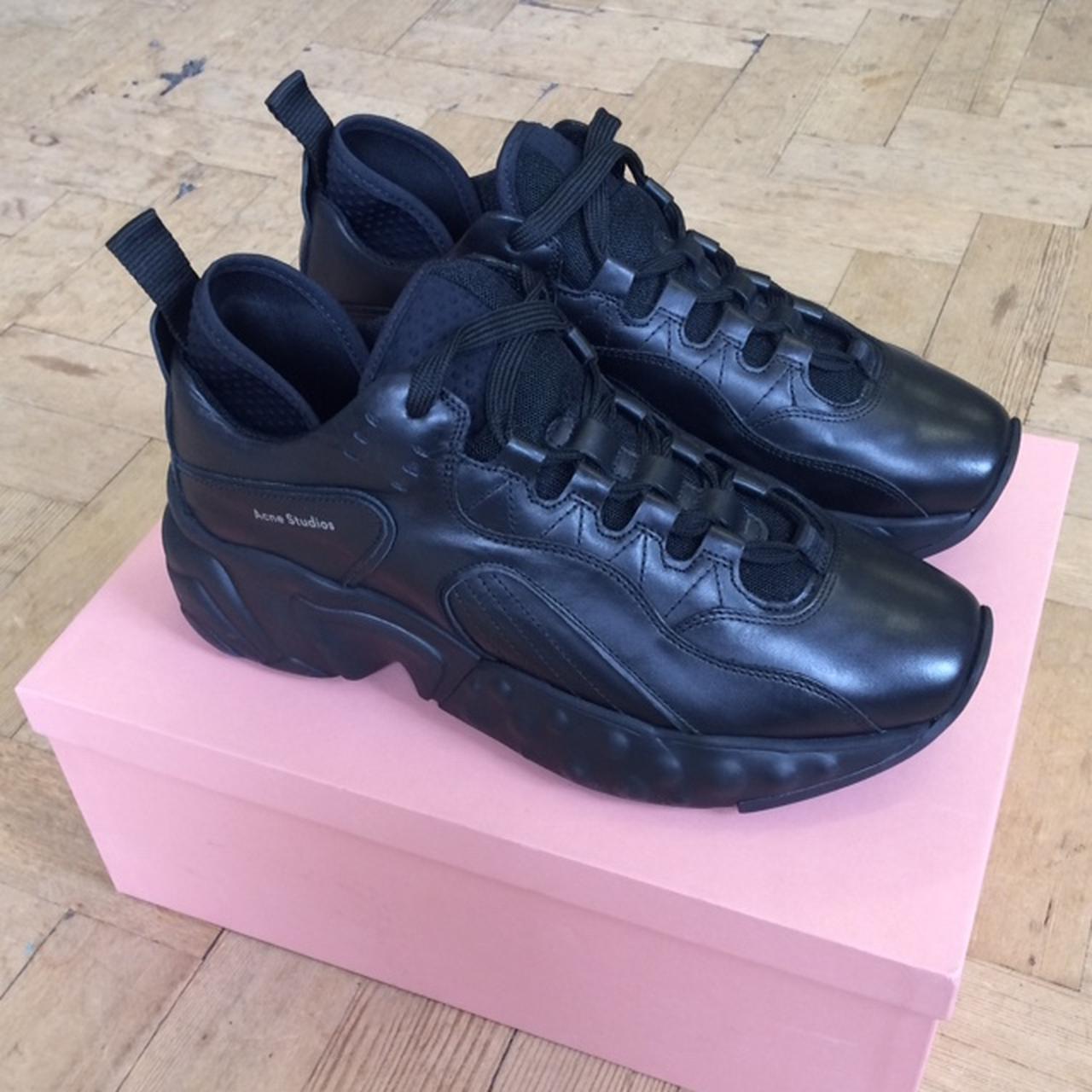 Acne Studios Rockaway Technical Leather Sneakers... - Depop