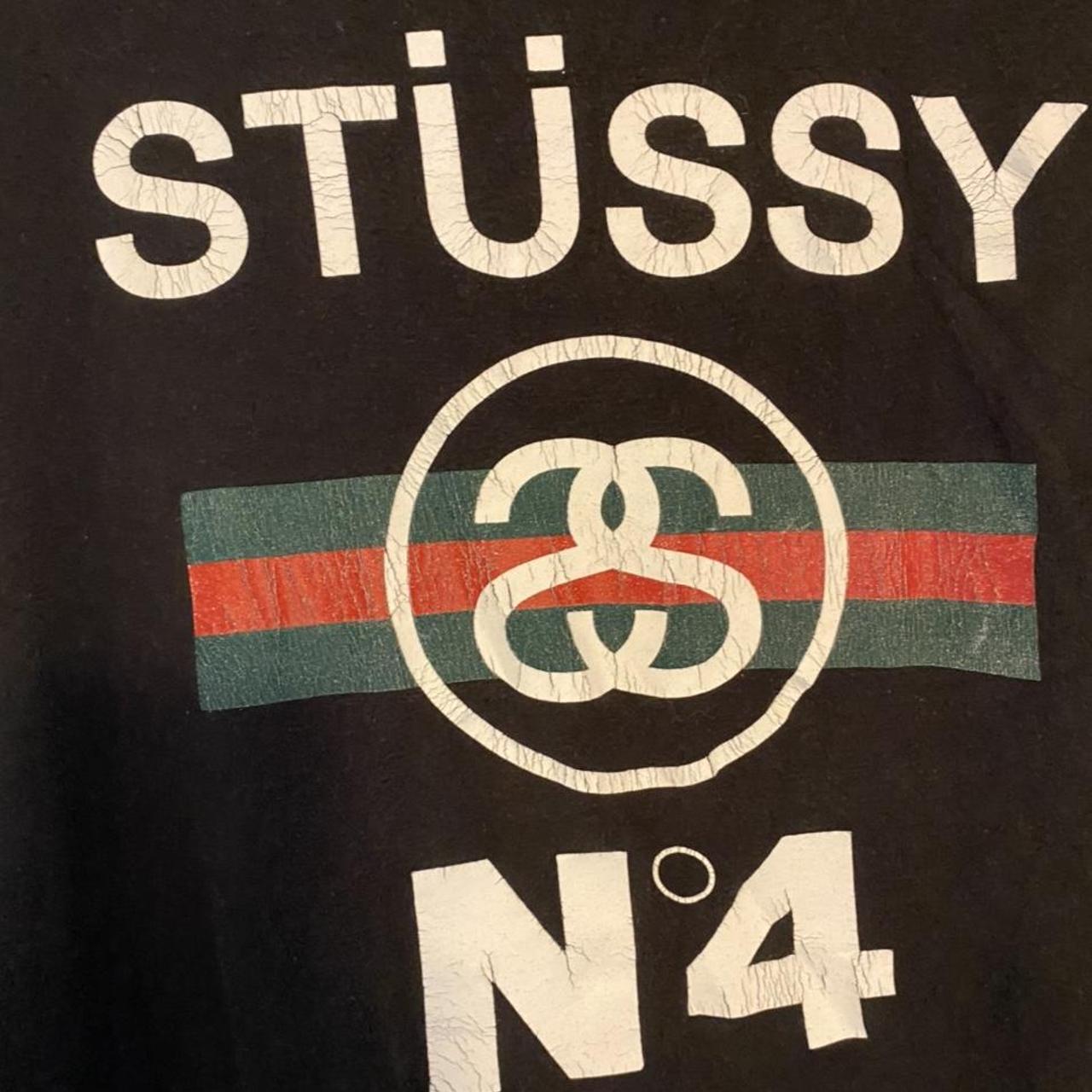 Black Stussy x gucci tee Size medium Logo is fairly... - Depop