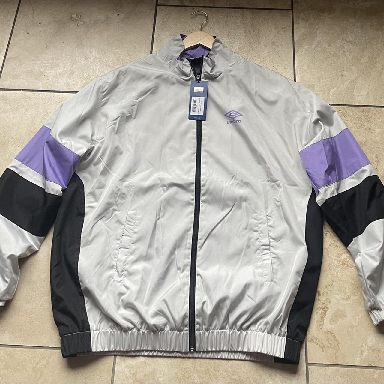 Umbro Scuba track jacket in Grey... Depop