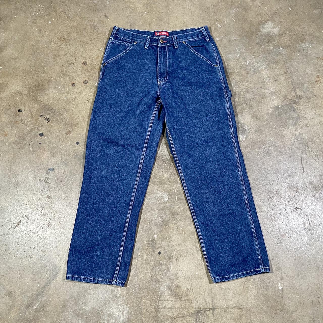 Vintage 90s McCormick Farmall Denim Carpenter Jeans... - Depop