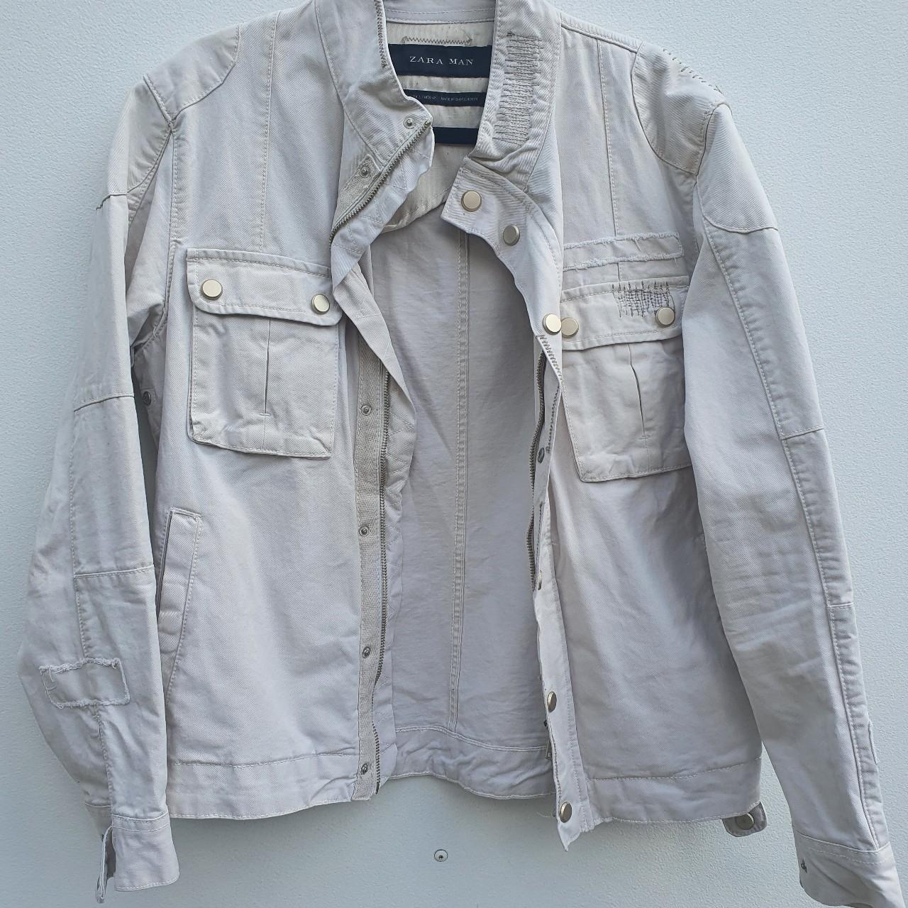 zara cream denim jacket