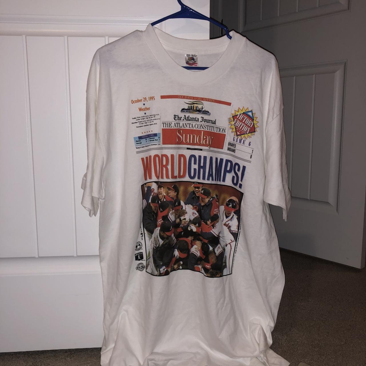 1995 Atlanta Braves World Series Champs Newspaper T-Shirt