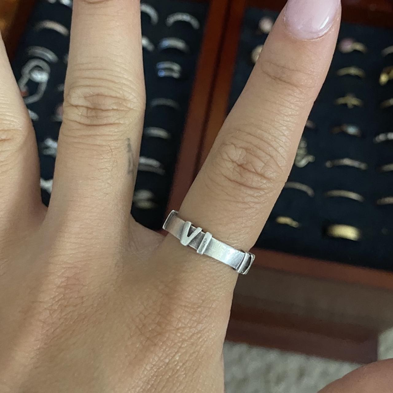 Tiffany Atlas X Closed Narrow Ring White Gold (18K) Fashion Diamond Band  Ring Silver | eLADY Globazone