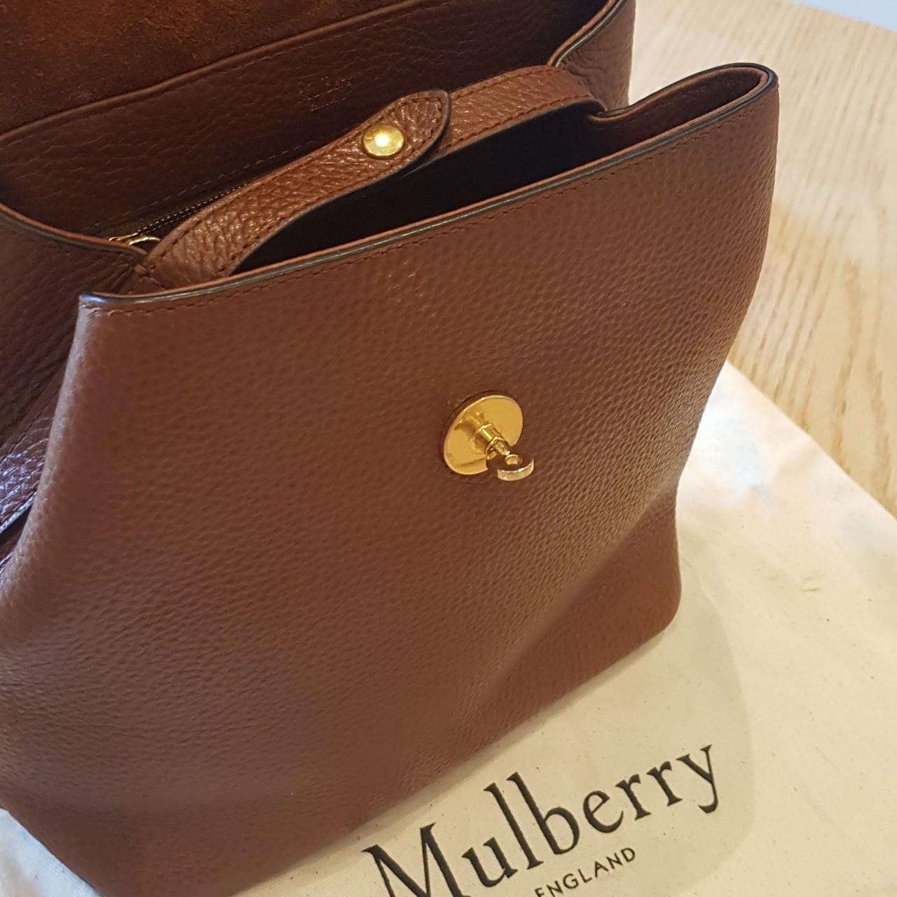 Mulberry Mini Bayswater Backpack In Oak Natural Grain Leather in Brown