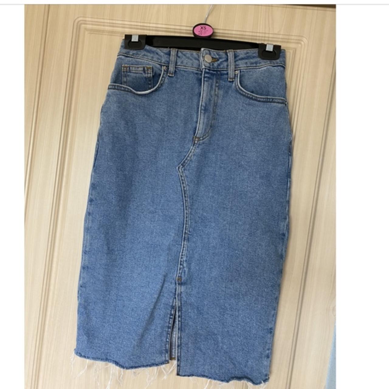 High waisted 2024 denim skirt primark