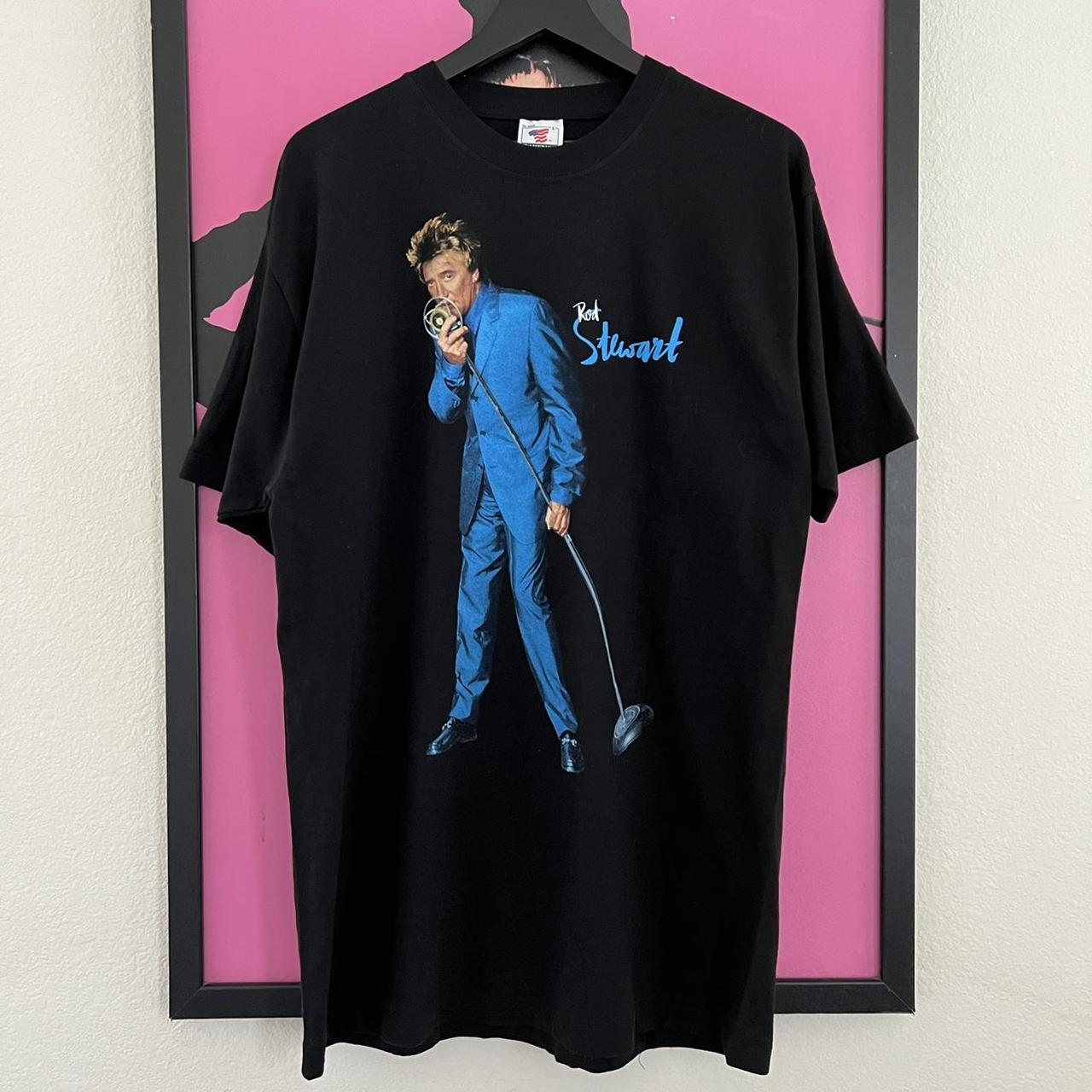 Vintage 90s Rod Stewart All Rod All Night Tour Band... - Depop