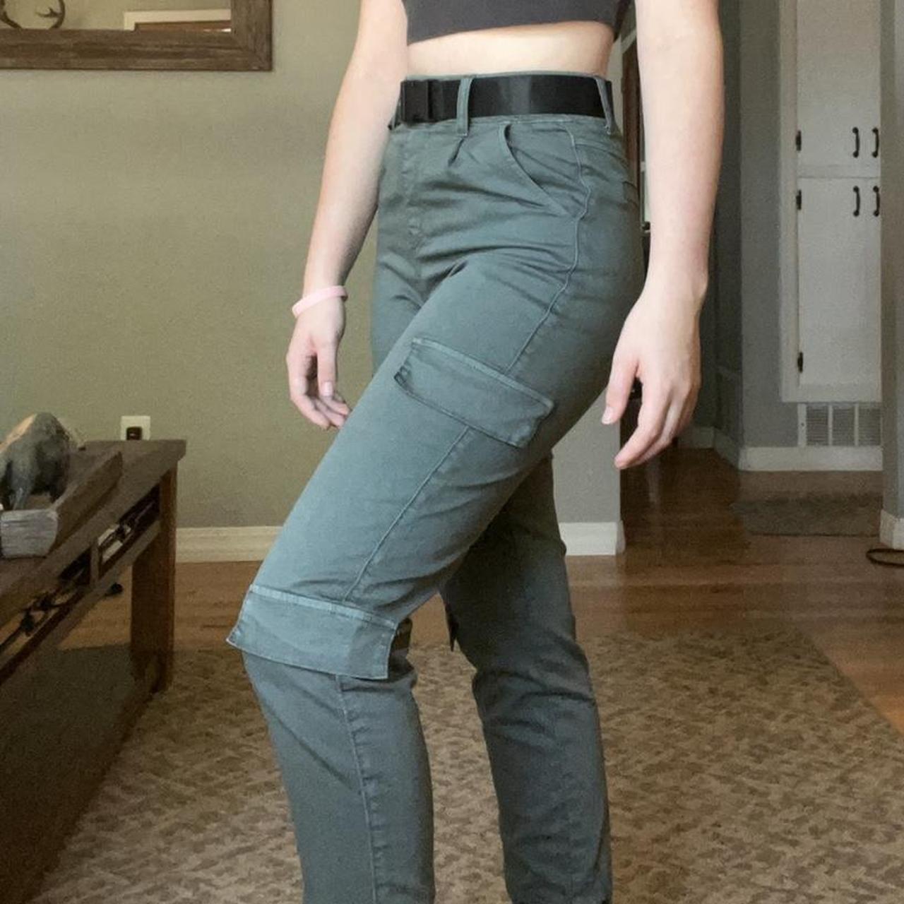 saige-green-cargo-pants-with-faux-pockets-and-depop