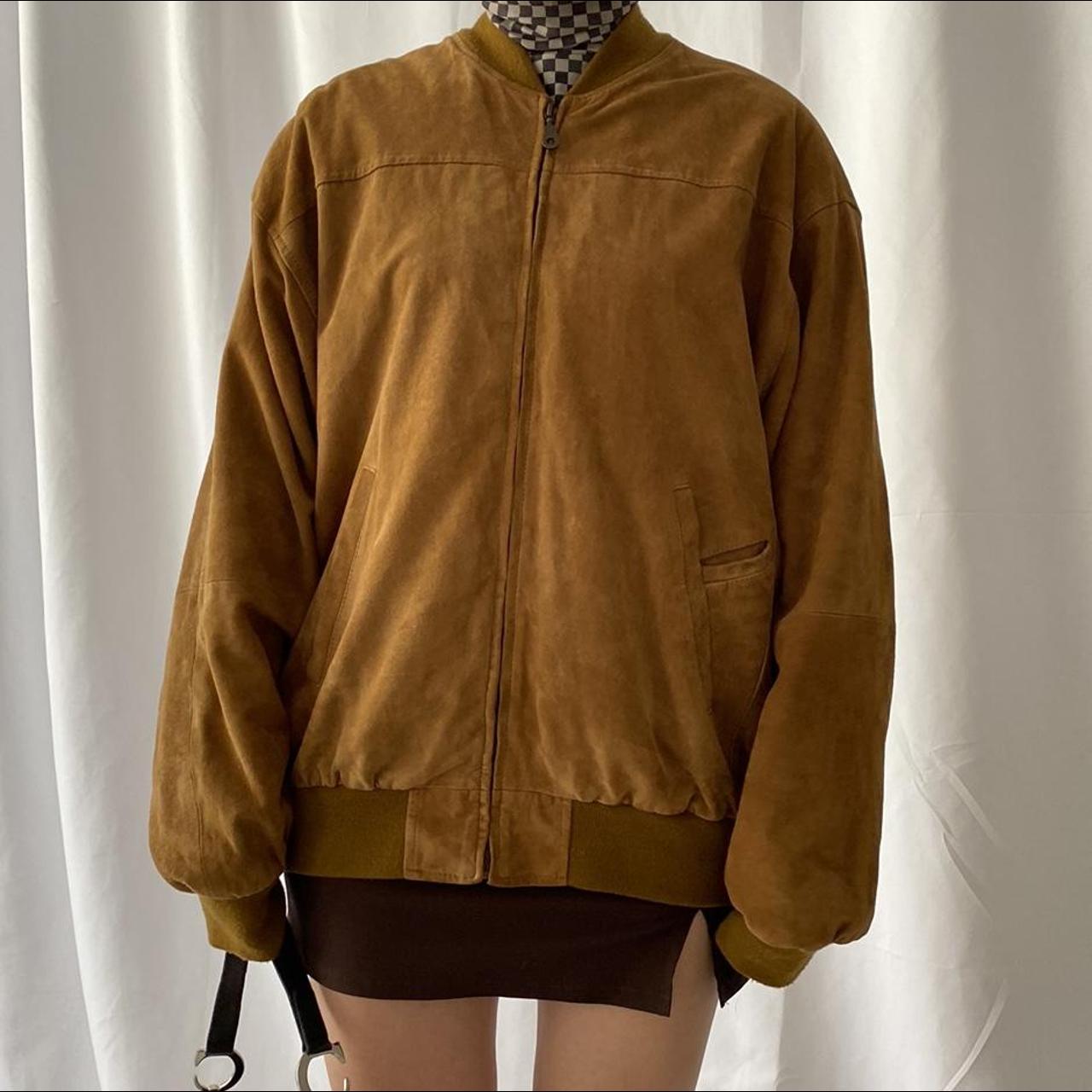 Beaut Vintage 90s Brown Genuine Leather / Suede... - Depop