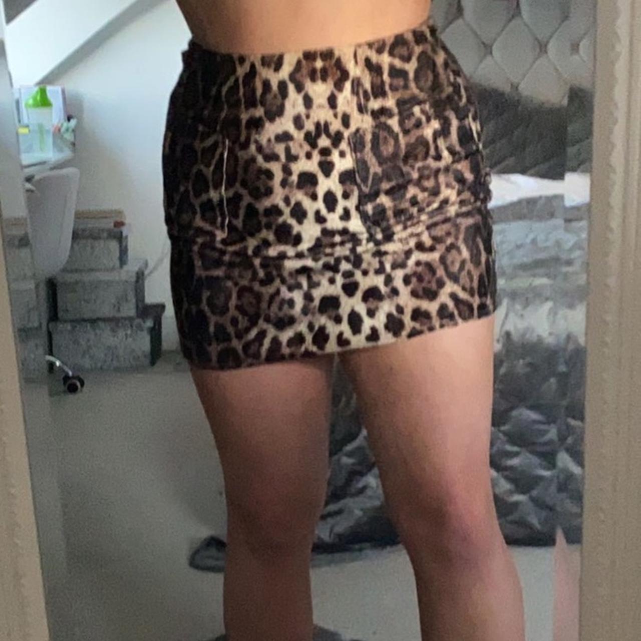 Leopard print skirt outlet pretty little thing