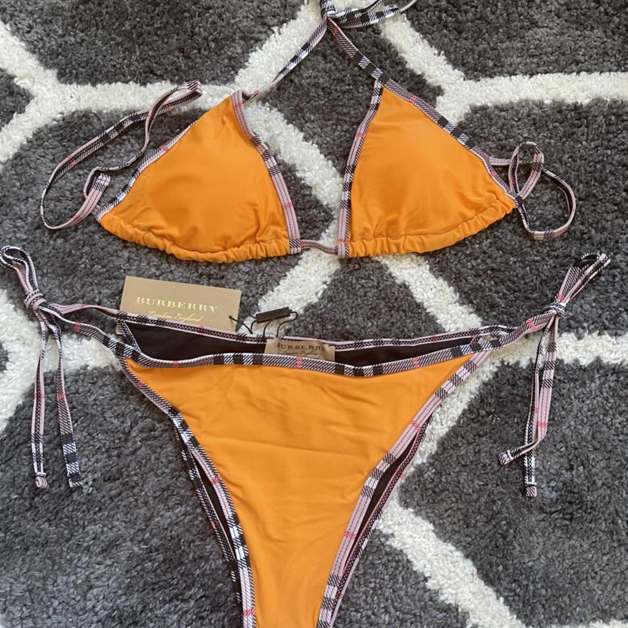Women's Tan and Black Bikinisandtankinisets Depop