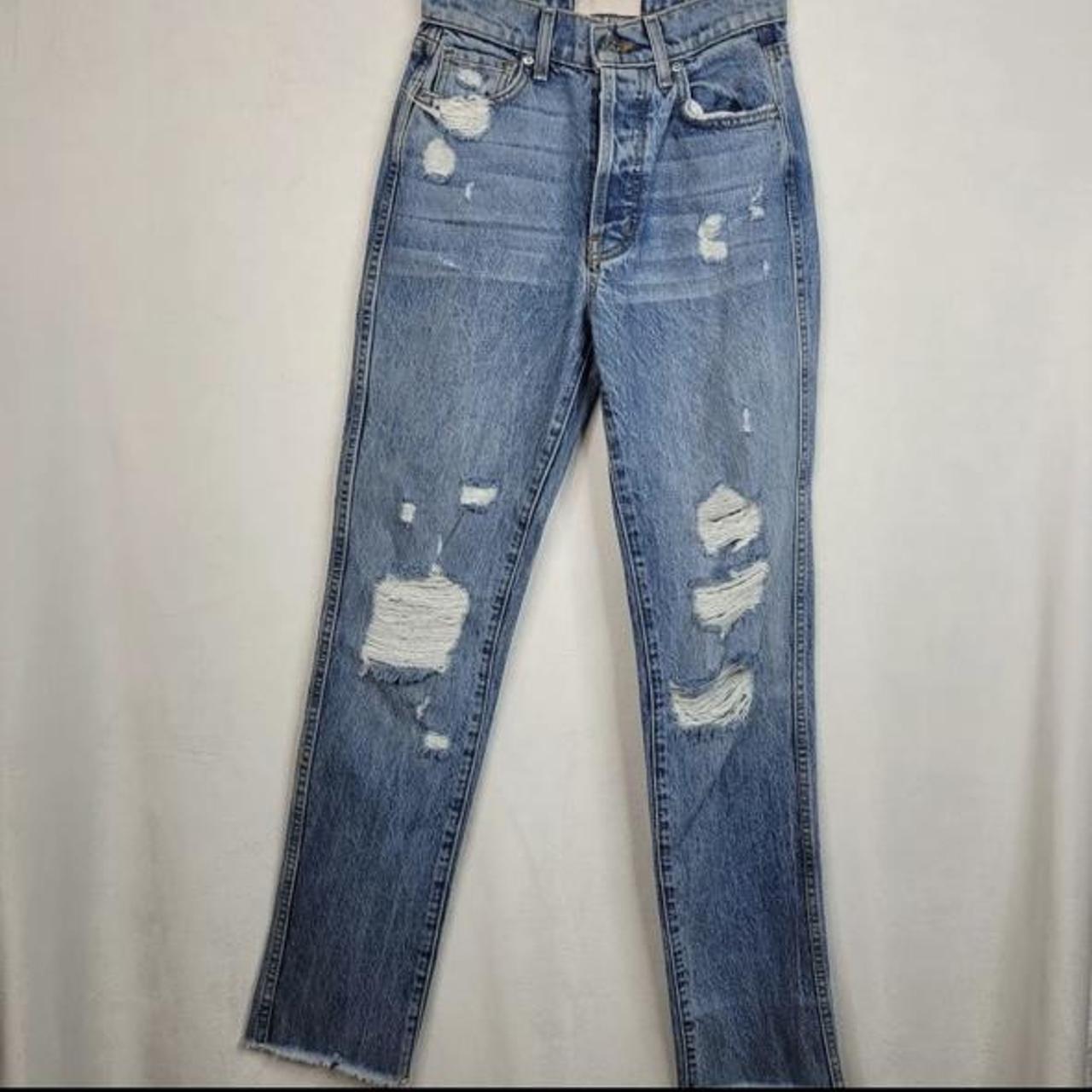 REVICE DENIM DISTRESSED HIGH WAISTED JEANS// 10/10⭐️... - Depop