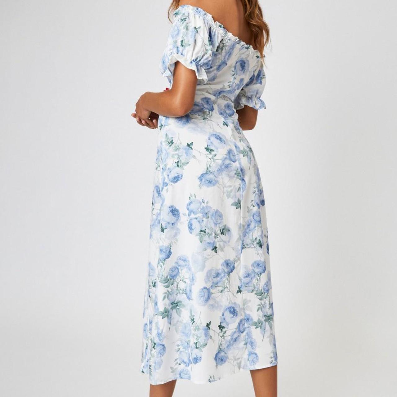 Floral Midi Dress Cider, offshoulder, midi dress... Depop