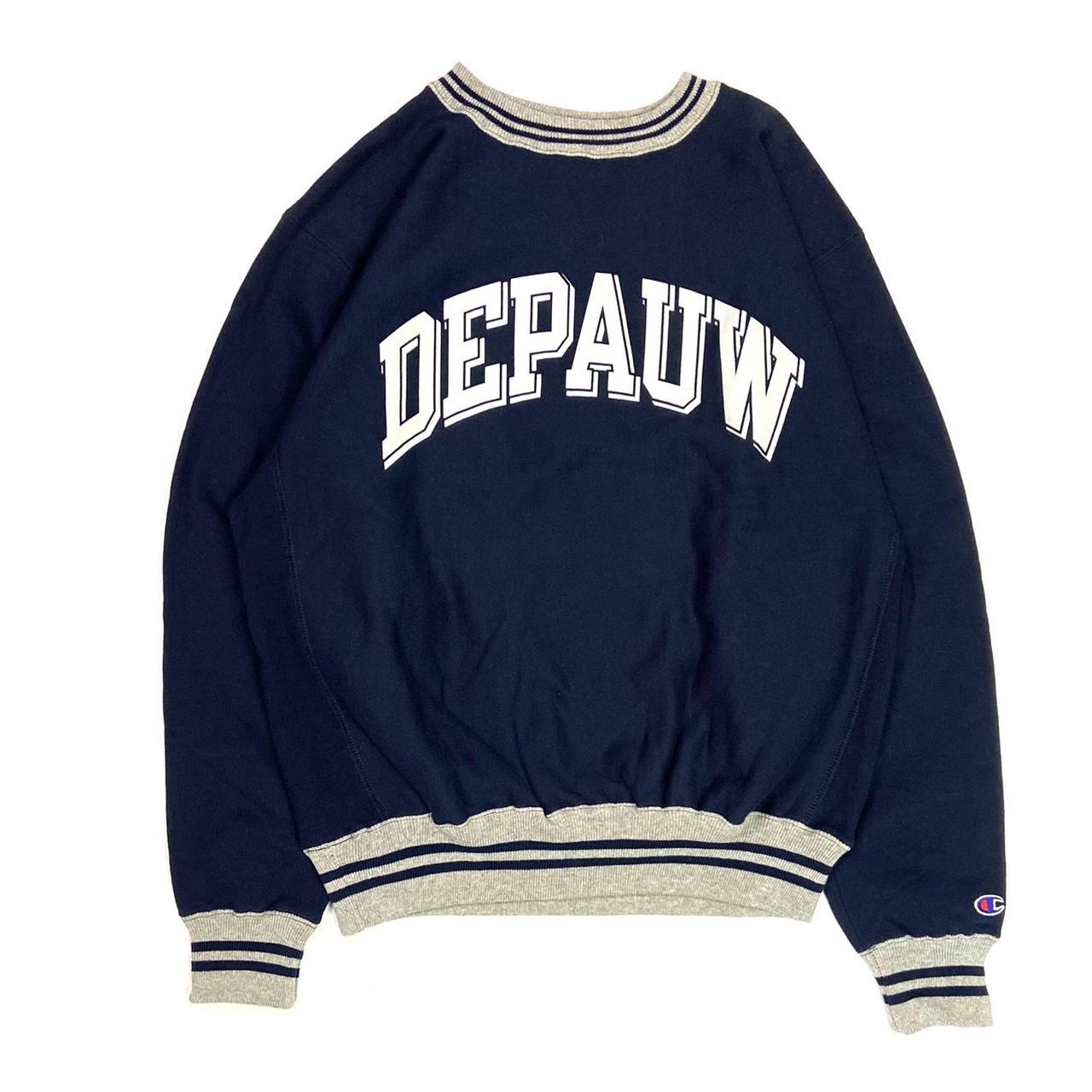 Vintage 90s DePauw University arch logo champion... - Depop