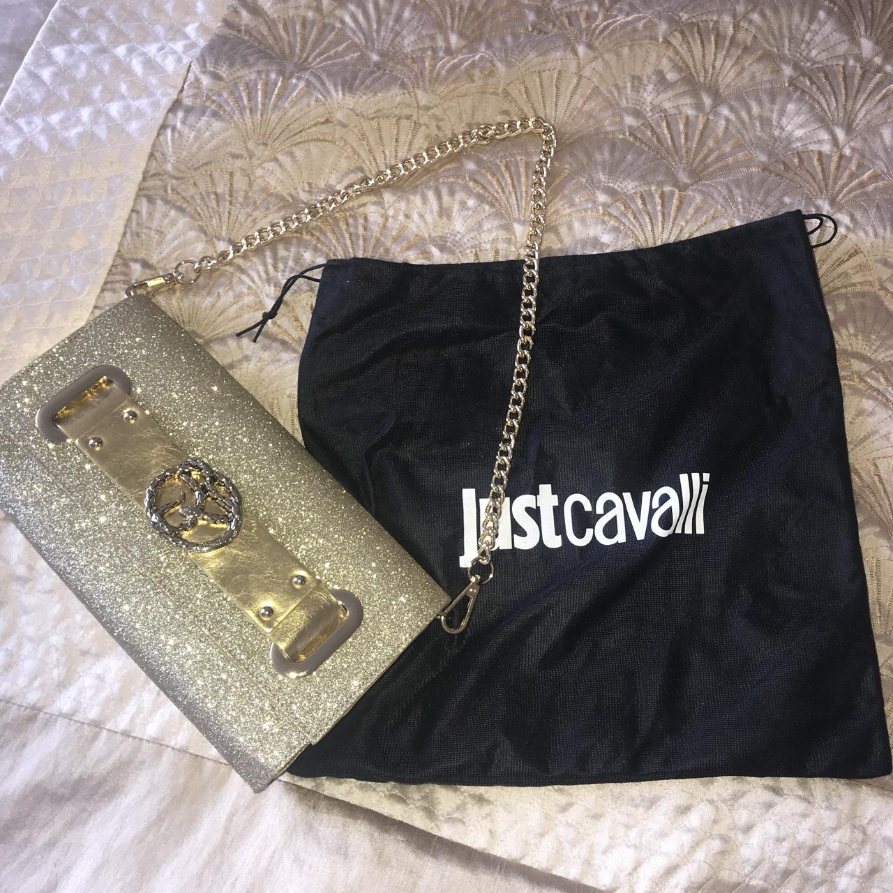 JUST CAVALLI COMBINATION LEATHER AND FABRIC ANIMAL PRINT SHOULDER BAG | eBay