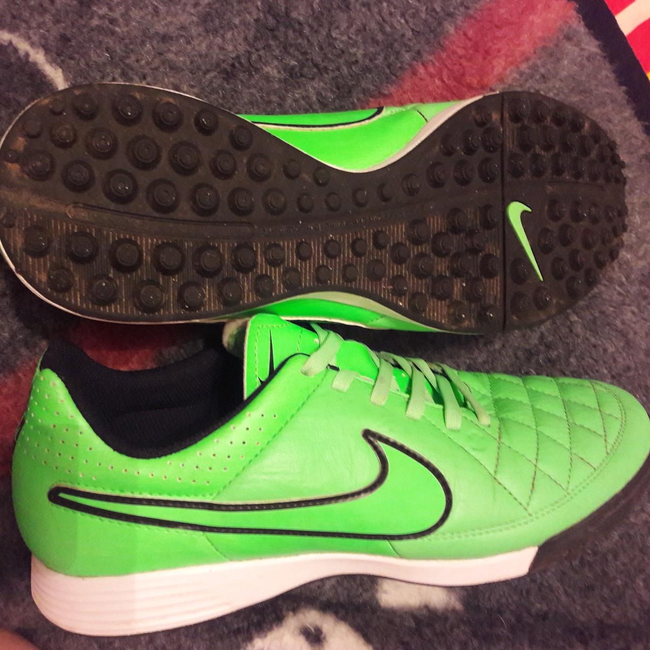 Black, Green and white Nike tiempo Astros Been warn - Depop