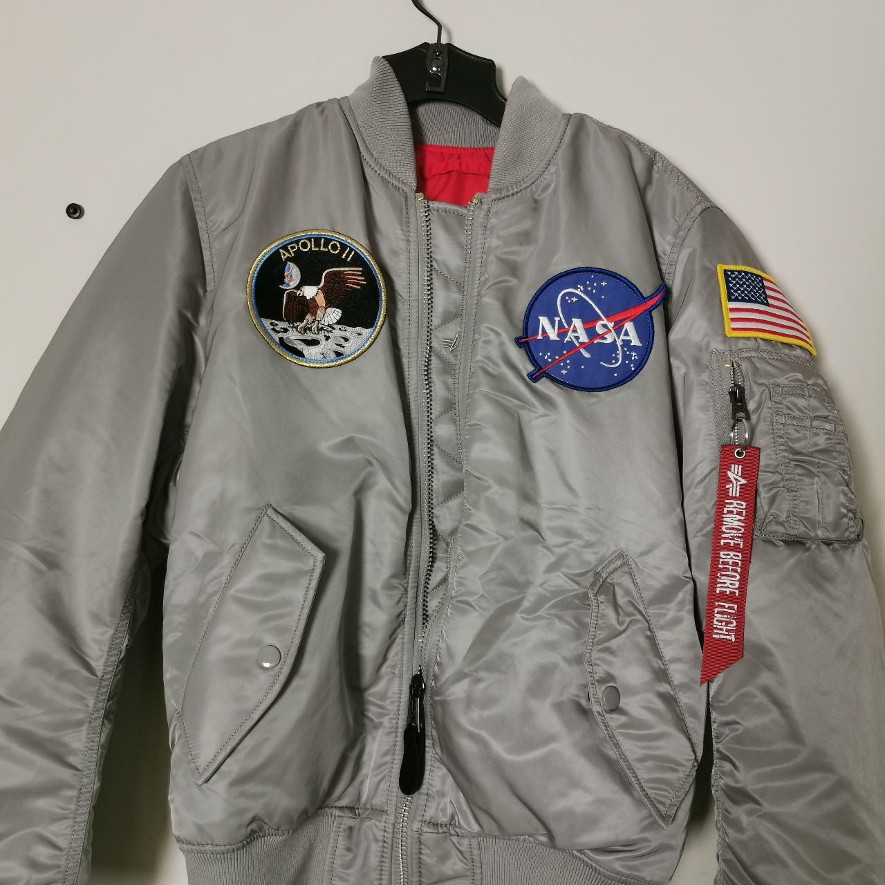 🛰APOLLO II NASA ALPHA INDUSTRY BOMBER -size... - Depop