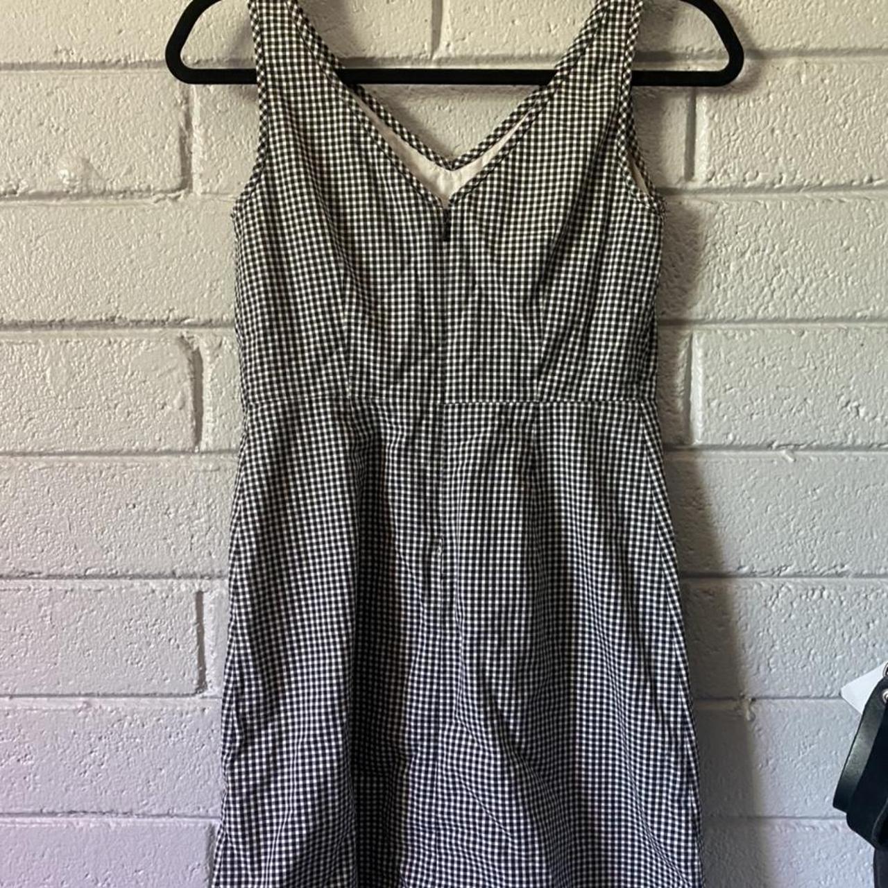 Eddie Bauer Women's White and Black Dress | Depop