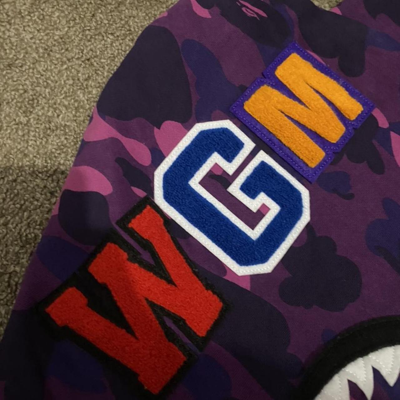 Bape shark hoodie color camo purple legit check 